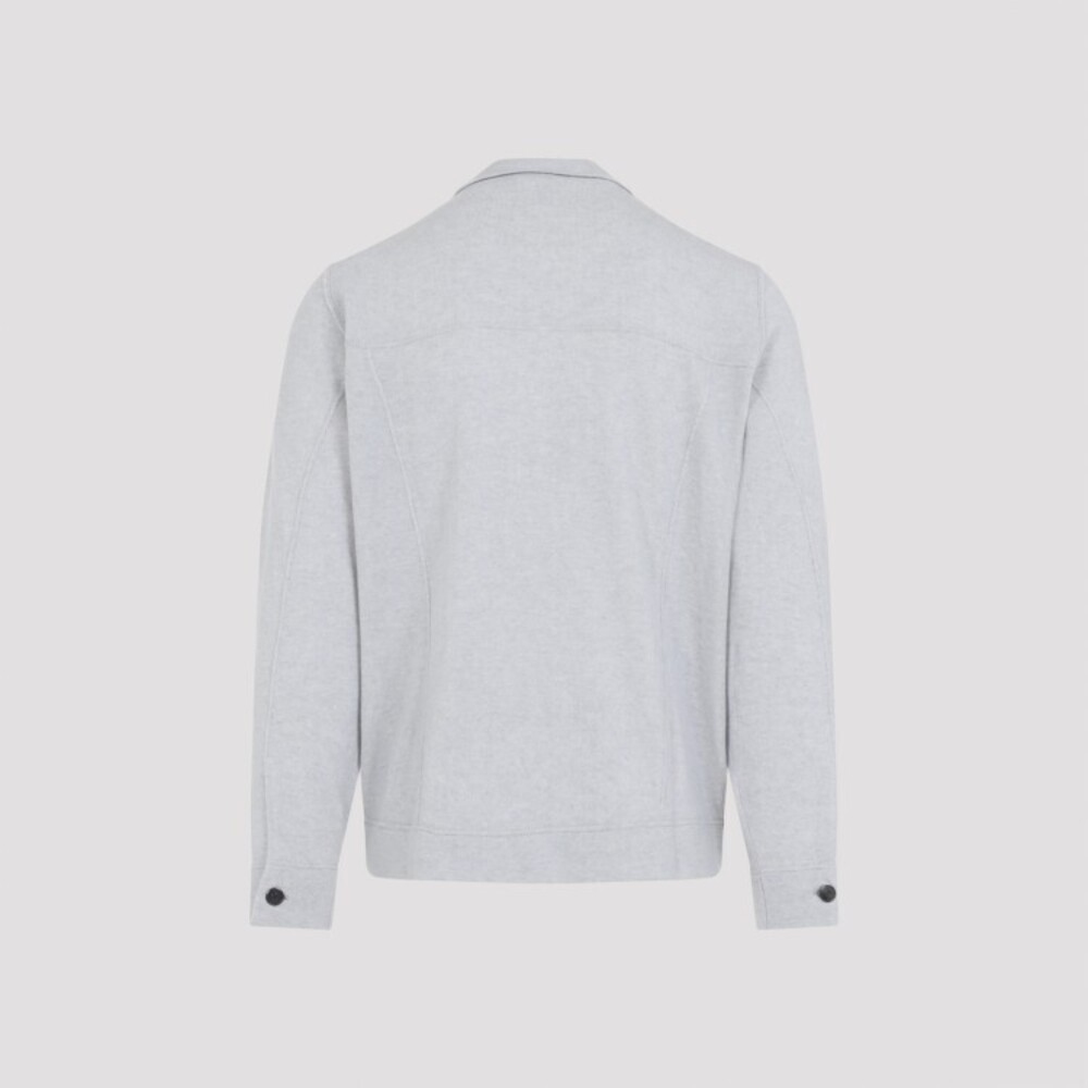Kiton Light Grey Cashmere Button-Up Jacket With Minimalist Design - NWT - Picture 2 of 3